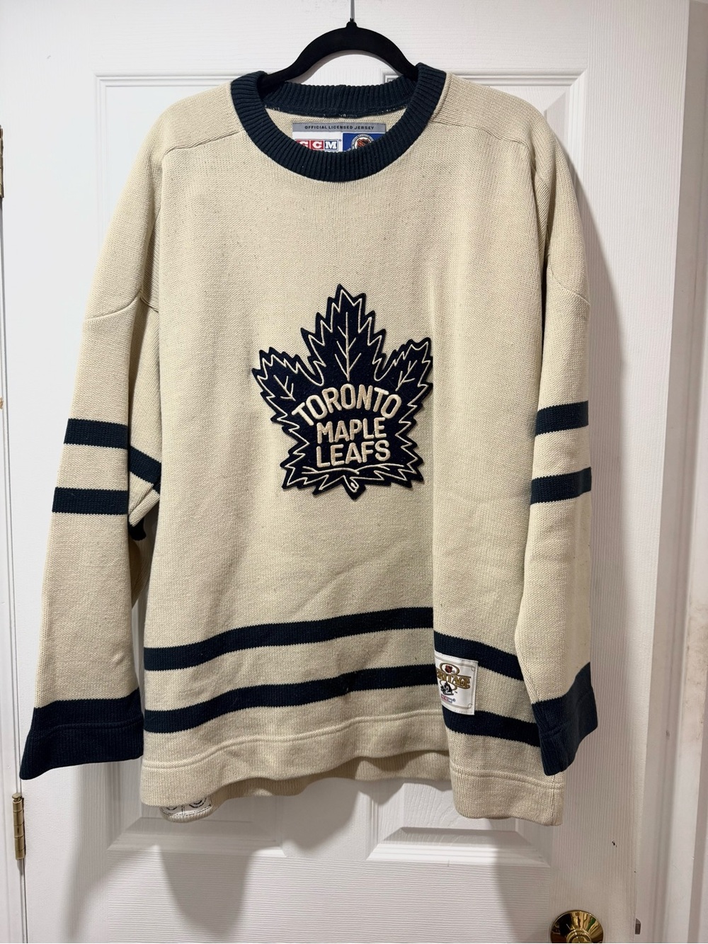 Vintage CCM Toronto Maple Leafs Heritage Collection Knit Sweater